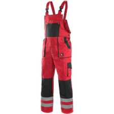 LUXY BRIGHT 103002826046 KERTÉSZNADRÁG PIROS/ FEKETE, FÉNYVISSZAVERŐ CSÍKOS munkaruha