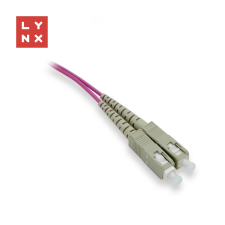 LYNX Fiber Optic SC Összekötő Rózsaszín 2m LX-DPX-SC/SC-OM4-2 kábel és adapter
