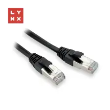 LYNX UTP CAT5E Összekötő Fekete 30cm LX-FTP5E-0030-BLACK kábel és adapter