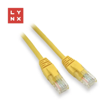 LYNX UTP CAT5E Összekötő Sárga 10m LX-UTP5E-100-YELLOW kábel és adapter