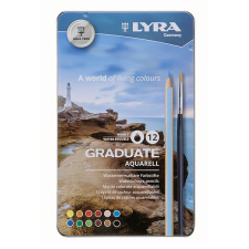 Lyra Színes ceruza lyra graduate aquarell hatszögletű fémdoboz 12 darabos 2881120 színes ceruza