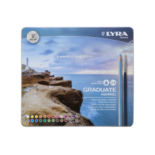 Lyra Színes ceruza lyra graduate aquarell hatszögletű fémdoboz 24 darabos 2881240 színes ceruza