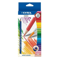 Lyra Színes ceruza LYRA Osiris aquarell ecsettel 12 db/készlet színes ceruza