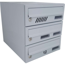 M30 moduláris postaláda tömb, 4db Névtábla + névtábla RAL 9006 / Szürke postaláda