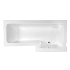 M-acryl Linea 170x70/85 cm-es aszimmetrikus kád kádlábbal, jobbos 12130 kád, zuhanykabin