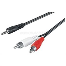 M-CAB 3.5MM 2X RCA ADAP 0.5M BK CABLE M/M 3PIN TO AUDIO L/R (7200115) kábel és adapter