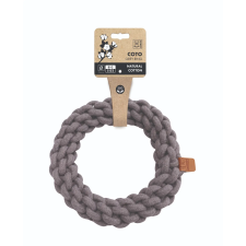 M-Pets COTO húzogatós karika, pamut, szürke, 25 cm játék kutyáknak