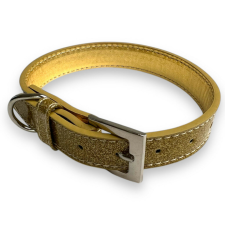  M-PETS csillogó nyakörv M 2x28-35cm arany nyakörv, póráz, hám kutyáknak