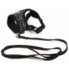  M-PETS hám szett macskáknak 1x90-170cm/33-48x26cm fekete