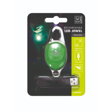 M-Pets LED újratölthető nyakörvlámpa - zöld nyakörv, póráz, hám kutyáknak