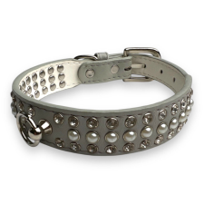  M-PETS tripla soros nyakörv 2,5x40cm szürke nyakörv, póráz, hám kutyáknak