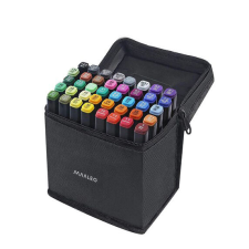 Maaleo Kétvégű marker filctollkészlet táskában, 40 db-os, varázslatos színekben filctoll, marker