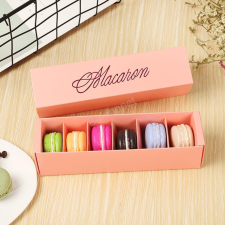 Macaron doboz barack színű 6 részes-10 darab sütés és főzés