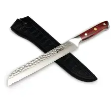 MaceMaker HAILSTORM BREAD KNIFE SanMai damaszkuszi acél kenyérvágó kés kés és bárd