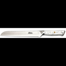  MaceMaker WHITE STONE BREAD KNIFE SanMai damaszkuszi konyhakés (8594176645858) kés és bárd