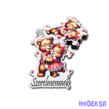  Maci pár - Szerelmemnek 8,6x7cm 5db/csomag dekorációs kellék