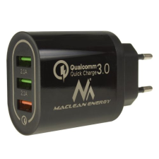 Maclean Energy MCE479B 3xUSB-A Hálózati töltő - Fekete (18W) mobiltelefon kellék