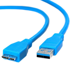 Maclean MC-737 USB 3.0 - Micro B USB 3.0 (apa - apa) kábel 3m - Kék kábel és adapter