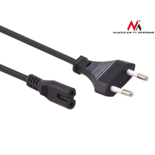 Maclean MCTV-809 2 tűs EU tápkábel 1.5m - Fekete (MCTV-809) kábel és adapter