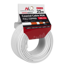 Maclean RG6 koax kábel 25m 100% réz (MCTV-470) kábel és adapter