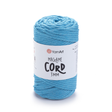  MACRAME CORD zsinór fonal, 3mm - Türkiz - 763 rövidáru