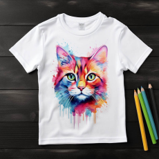  Macska póló (Gyerek)(Színes)
