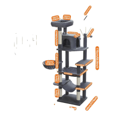  Macskafa, többszintes szerkezet, hangulatos játszóterek, AMT0240DGY, KÉPEN macskabútor