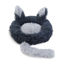  Macskafekhely - kör - 40 cm - fekete szállítóbox, fekhely macskáknak