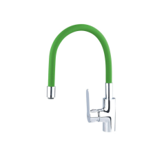 MAD-2510 BALLETTO mosogató csaptelep hajlékony szilikon kifolyó csővel, 35mm, zöld csaptelep