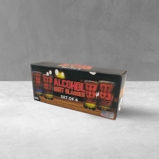 Mad Monkey Felespohár (4db) - Alkohol molekulák ajándéktárgy