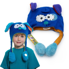 Madam Állatos téli sapka gyerekeknek mozgatható fülekkel - kék gyerek sapka