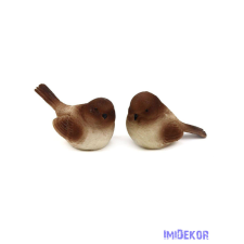Madár figura 4,5cm - Világos Barna dekorációs kellék
