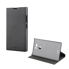 Made for xperia tok álló, bőr hatású (FLIP, oldalra nyíló, asztali tartó funkció) FEKETE Sony Xperia L2 (H4311) tok és táska