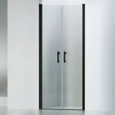  Madrid .||. Black 120 kétszárnyú nyíló zuhanyajtó, 195cm, 5mm, NANO fürdőkellék