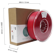 Maertz ABS nyomtatószál 1.75mm, 1kg piros (PMMA-1010-004) (PMMA-1010-004) nyomtató kellék