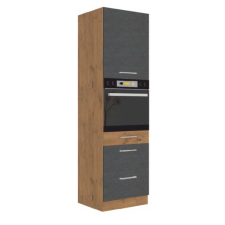  Magas szekrény, tölgy lancelot/szürke matt, VEGA 60 DPS-210 3S 1F bútor