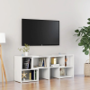  Magasfényű fehér szerelt fa TV-szekrény 104 x 30 x 52 cm