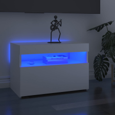 magasfényű fehér TV-szekrény LED-lámpákkal 60 x 35 x 40 cm bútor