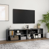  Magasfényű szürke szerelt fa TV-szekrény 149 x 30 x 52 cm