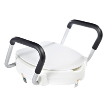  Magasított WC ülőke, 10 cm, kapaszkodóval, fehér (A0072001) takarító és háztartási eszköz
