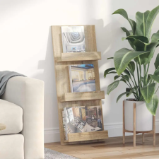  Magazin állvány polcokkal Sonoma tölgy 51 x 11 x 102 cm Faanyag bútor