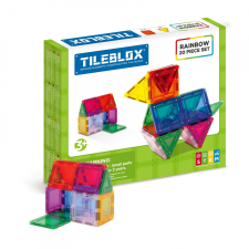 Magformers Tileblox Rainbow 20 darabos Mágneses Építőjáték (005-1030002) kreatív és készségfejlesztő