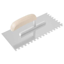Magg Rozsdamentes acél simító fogazott 270x130mm, fog 10mm - fa… (080109) kőműves és burkoló szerszám