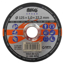 MAGG SPEED Vágókorong fémhez 125x1,0x22,2mm MAGG SPEED (RKQS12510220) csiszolókorong és vágókorong