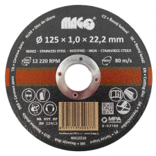 Magg Vágókorong rozsdamentes acélhoz 125x1,0x22,2mm (RN12510) csiszolókorong és vágókorong