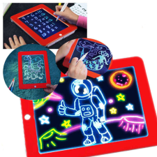 Magic Sketchpad készségfejlesztő, színes, világítós rajztábla, üzenőtábla gyerek (BBJ) (BBV) kreatív és készségfejlesztő