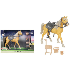 Magic Toys Barna lovas játékszett nyereggel és kiegészítőkkel baba