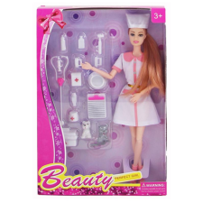 Magic Toys Beauty Perfect Girl állatorvosi játékszett kiegészítőkkel 29cm baba