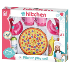 Magic Toys Cook Kitchen: Pizza játékkonyha kiegészítő szett étkészlettel konyhakészlet