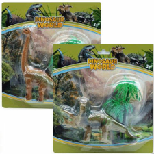 Magic Toys Dino World: Triceratops vagy Brachiosaurus figura fával játékfigura
